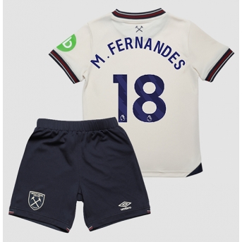 West Ham United Mateus Fernandes #18 Maglia Gara Trasferta Repliche 2025-26 Bambino Maniche Corte